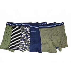 Amazon Essentials Men's Comfortable Cotton Tag-Free Boxer Brief, Pack of 5 Large